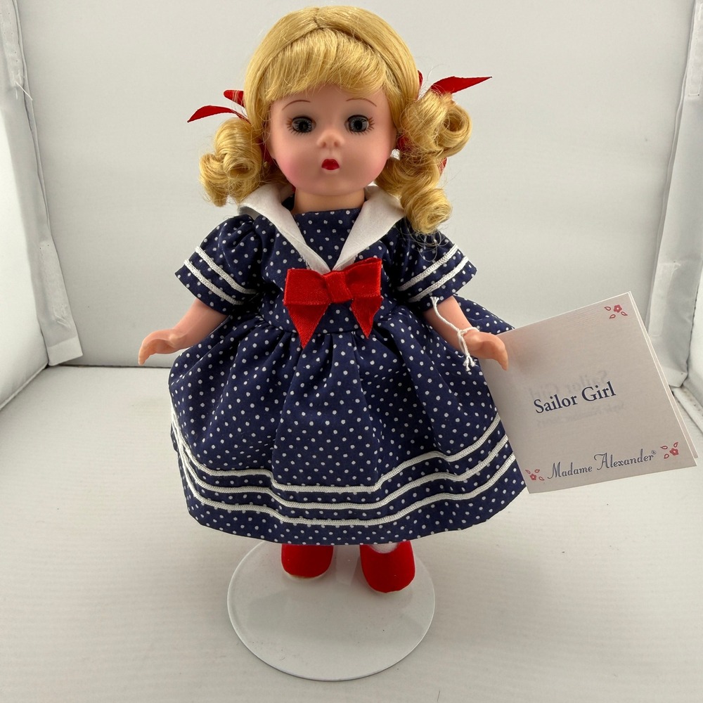 Madame Alexander Sailor Girl Doll 8" Blue Polka Dot Dress 26045 1999